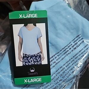 NWT Tranquility By Colorado Clothing Women's V Neck Top Size XL